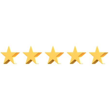 5 Star Rating  3D Emoji