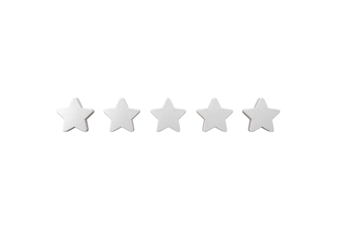 5 Star Rating  3D Icon