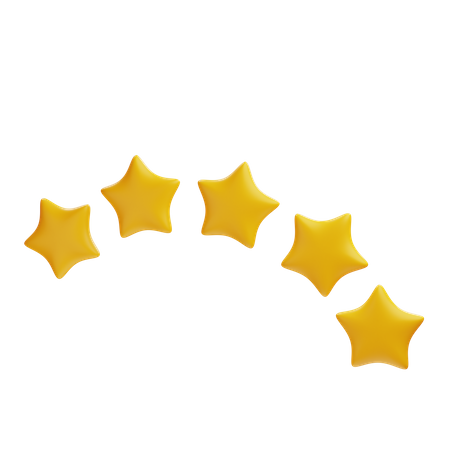 5 star rating  3D Illustration