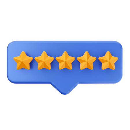 5 star rating riview  3D Icon