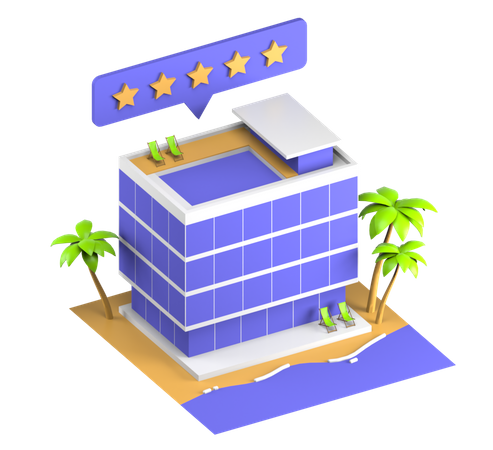 5 Star Resort  3D Icon
