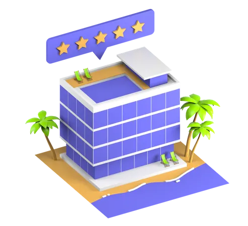5 Star Resort  3D Icon
