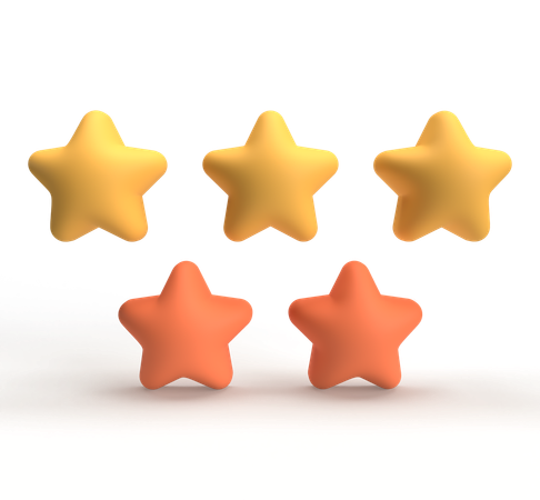 5 Stars  3D Icon