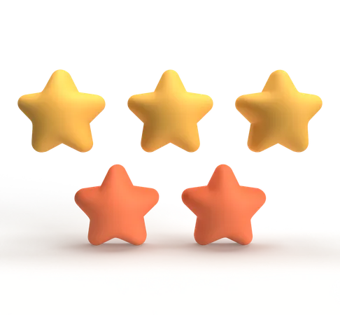 5 Stars  3D Icon