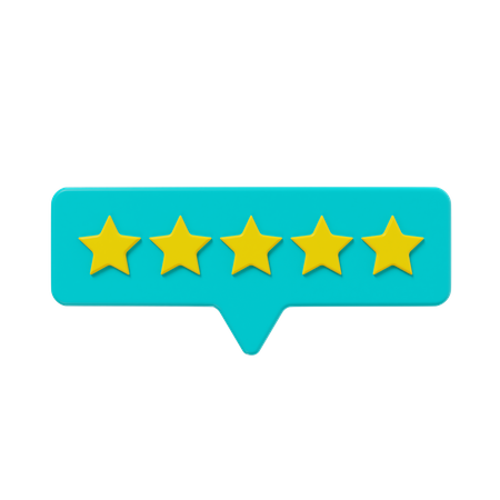 5 Stars  3D Icon