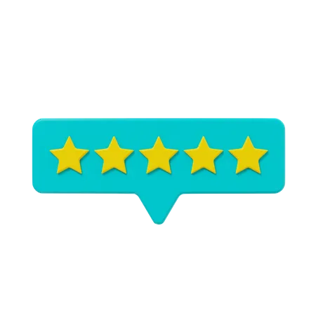 5 Stars  3D Icon