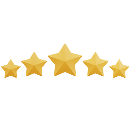 5 Stars  3D Icon