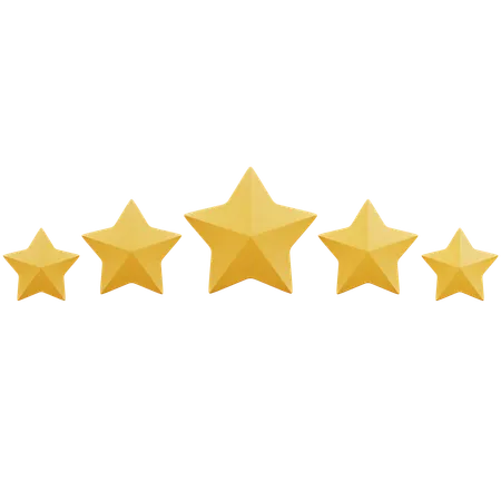 5 Stars  3D Icon