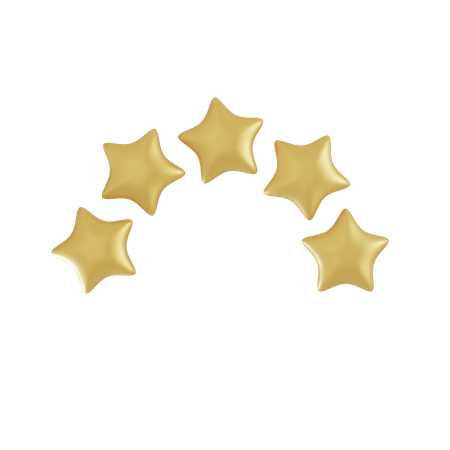 5 Stars  3D Illustration