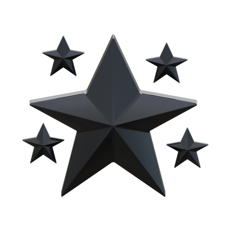 5 Stars Rating  3D Icon