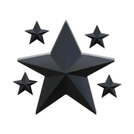 5 Stars Rating  3D Icon