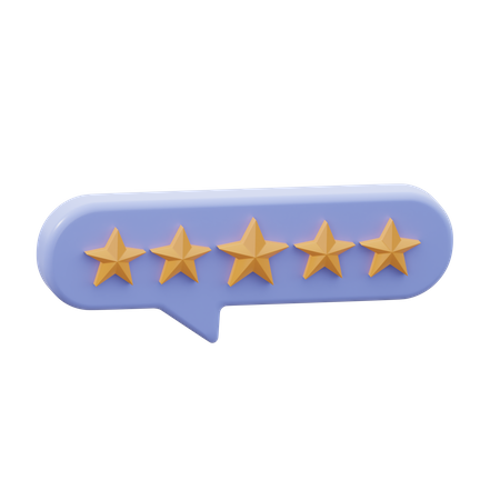 5 Stars Rating  3D Icon