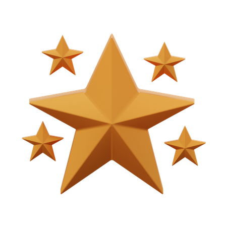 5 Stars Rating  3D Icon