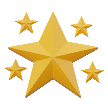 5 Stars Rating  3D Icon