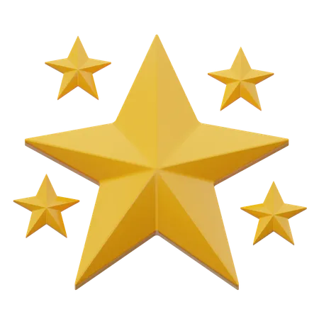 5 Stars Rating  3D Icon