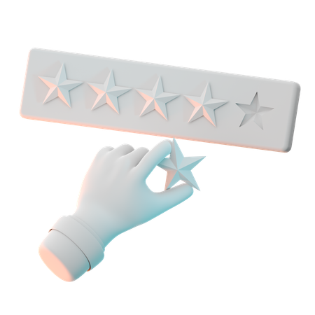 5 Stars Rating  3D Icon