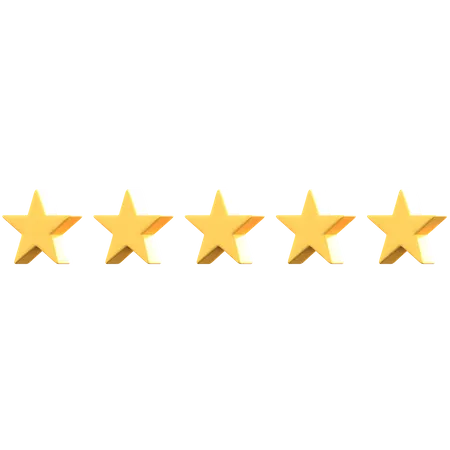 5 Sterne Bewertung  3D Emoji