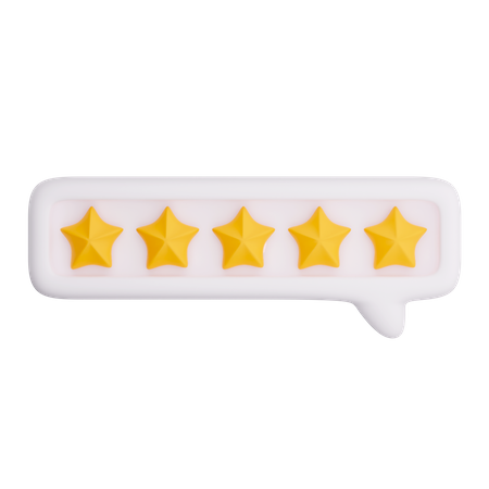 5 Sterne Bewertung  3D Icon