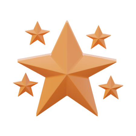5 Sterne Bewertung  3D Icon
