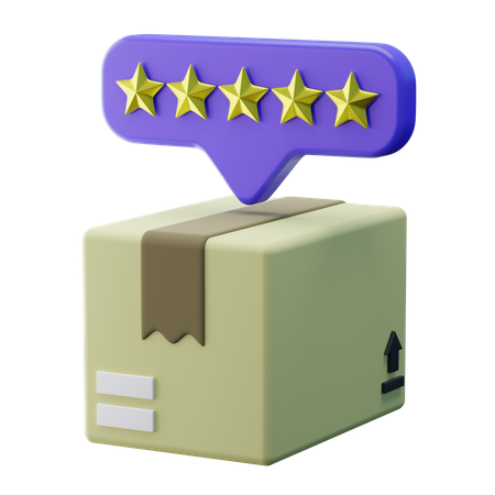 5 Sterne Paketversand  3D Icon