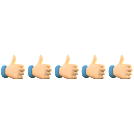 5 Thumb Rating  3D Emoji