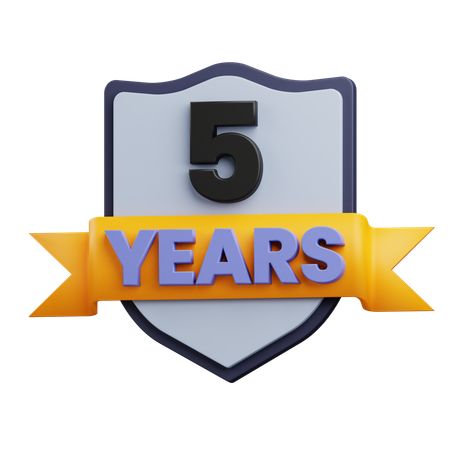 5 Years Warranty Product  3D Icon