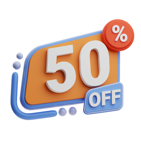 50% 할인  3D Icon