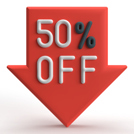 50% rebajado  3D Icon