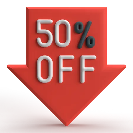 50% rebajado  3D Icon