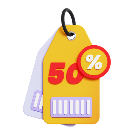 50% de desconto  3D Icon