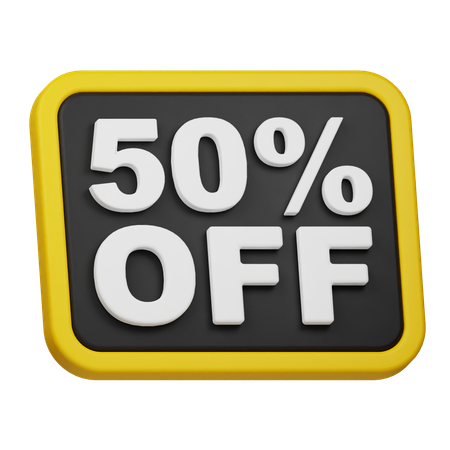 50% de desconto  3D Icon