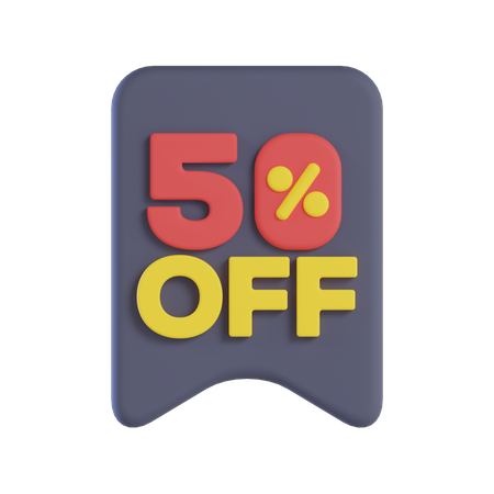 50% de desconto  3D Icon