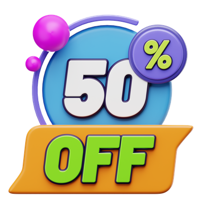 50% de descuento  3D Icon