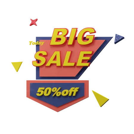 50 de réduction sur la grande vente  3D Illustration