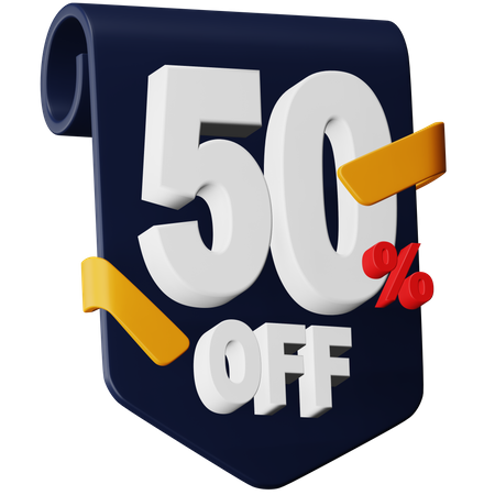 50 pour cent de réduction  3D Icon