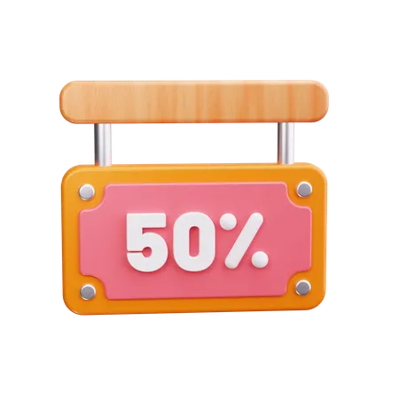 50% de desconto  3D Icon