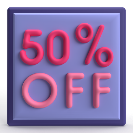 50% de descuento  3D Icon