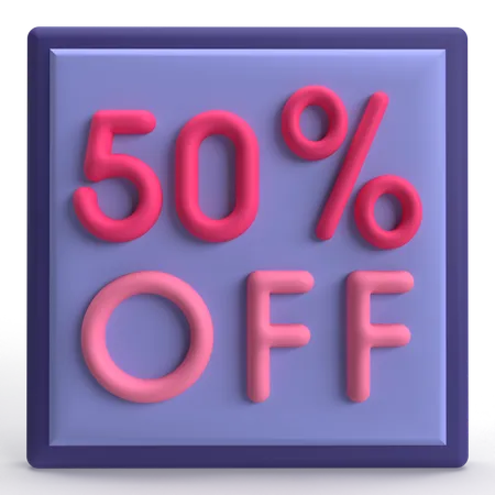 50% de descuento  3D Icon