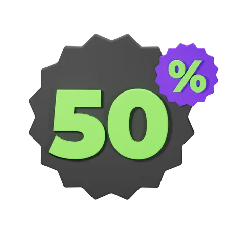 50% de descuento  3D Icon