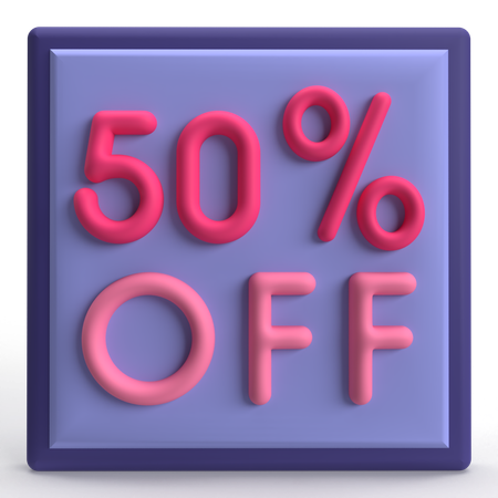 50 Discount  3D Icon
