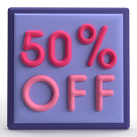 50 Discount  3D Icon