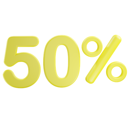 50% Discount  3D Icon