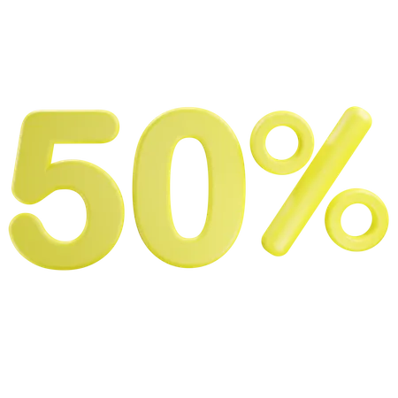 50% Discount  3D Icon