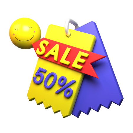 50% Discount  3D Icon