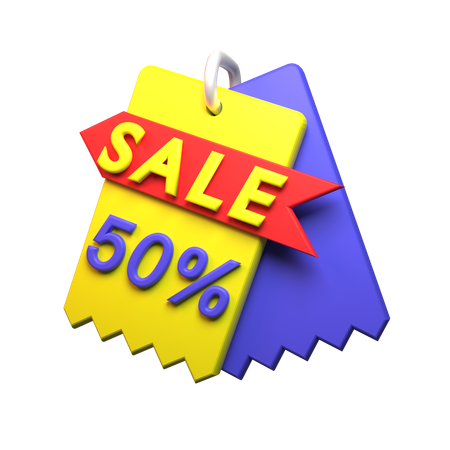 50% Discount  3D Icon