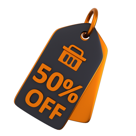 50 Discount Tag  3D Icon