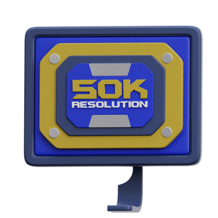 50 k Auflösung  3D Icon