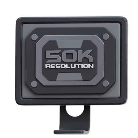 50 K Resolution Monitor  3D Icon