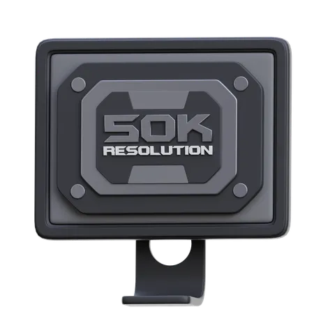 50 K Resolution Monitor  3D Icon