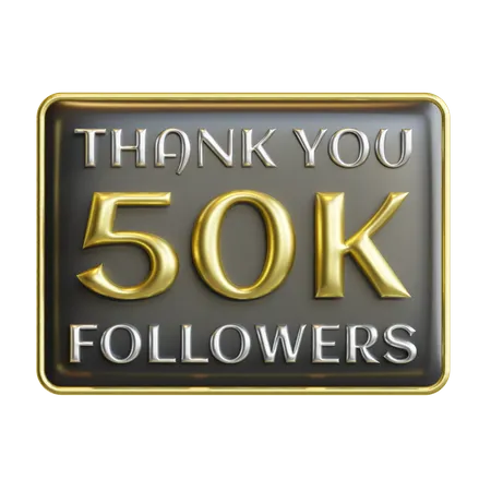 50 mil seguidores  3D Icon